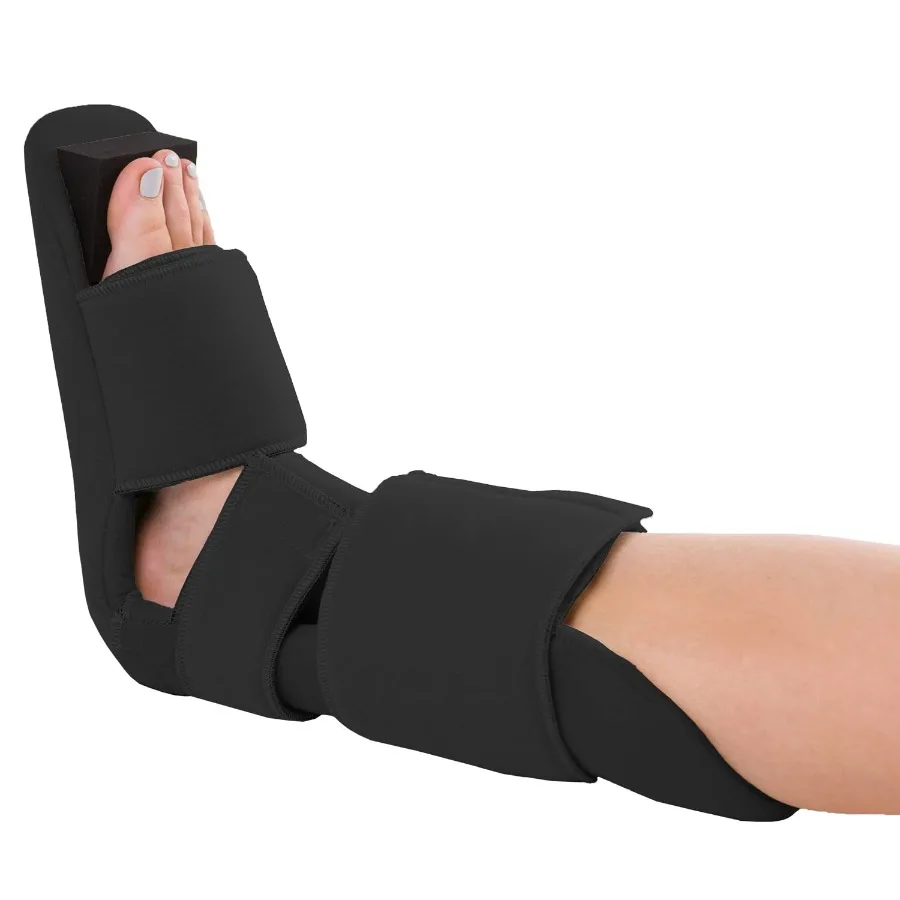 

BraceAbility Padded 90 Degree Plantar Fasciitis Boot | Soft Night Splint to Stabilize Foot and Ankle Stretches Plantar Fascia L