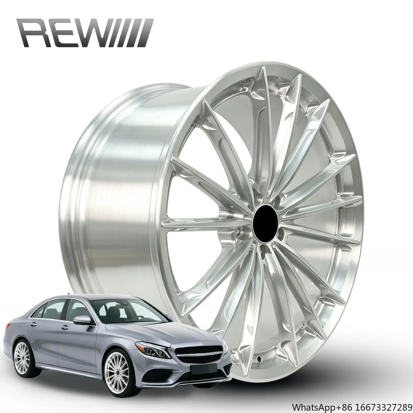 Silver Wheels 19-22 Inch 5x112, Flat Closed Central Concave Rim Structure, Dynamic Balanced Stable  Business Driving Rim