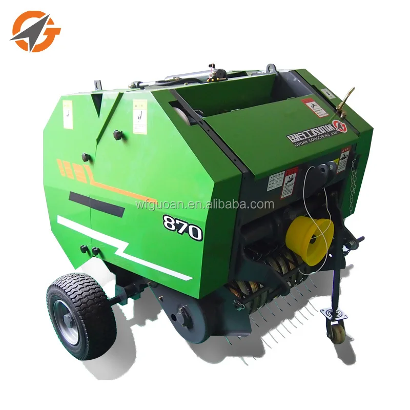 Combine Crushing And Baling Hydraulic Round Grass Rolling Machine Mini Hay Baler