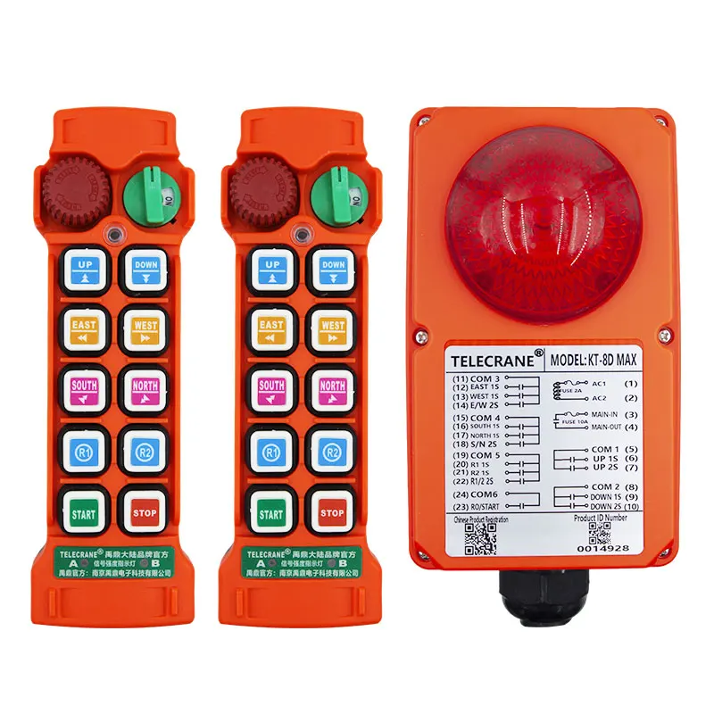 KT-8D Double speed Industrial Wireless Radio Crane Remote Control switches Hoist overhead bridge Crane Controller