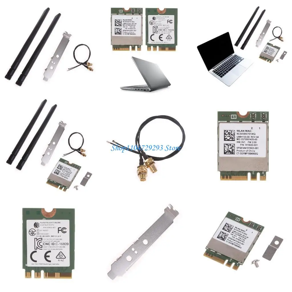 Y2GD RTL8822BE RTL8822 ワイヤレス カード NGFF 1200Mbps 2.4G+5Ghz ネットワークアダプター BT4.0