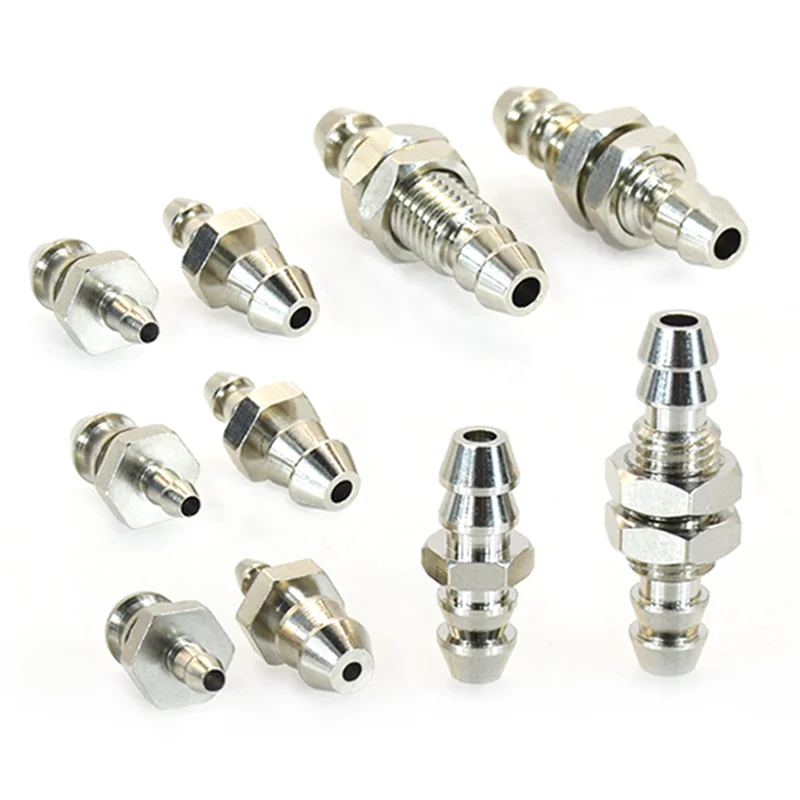 10 Stück Mini-Widerhakenanschlüsse Pagodenanschluss M3 M4 M5-Luftschlauch 3 mm 4 mm 6 mm Pagode Messing Pneumatikrohr Luft-Schnellverbindung T-Typ – Detail 8