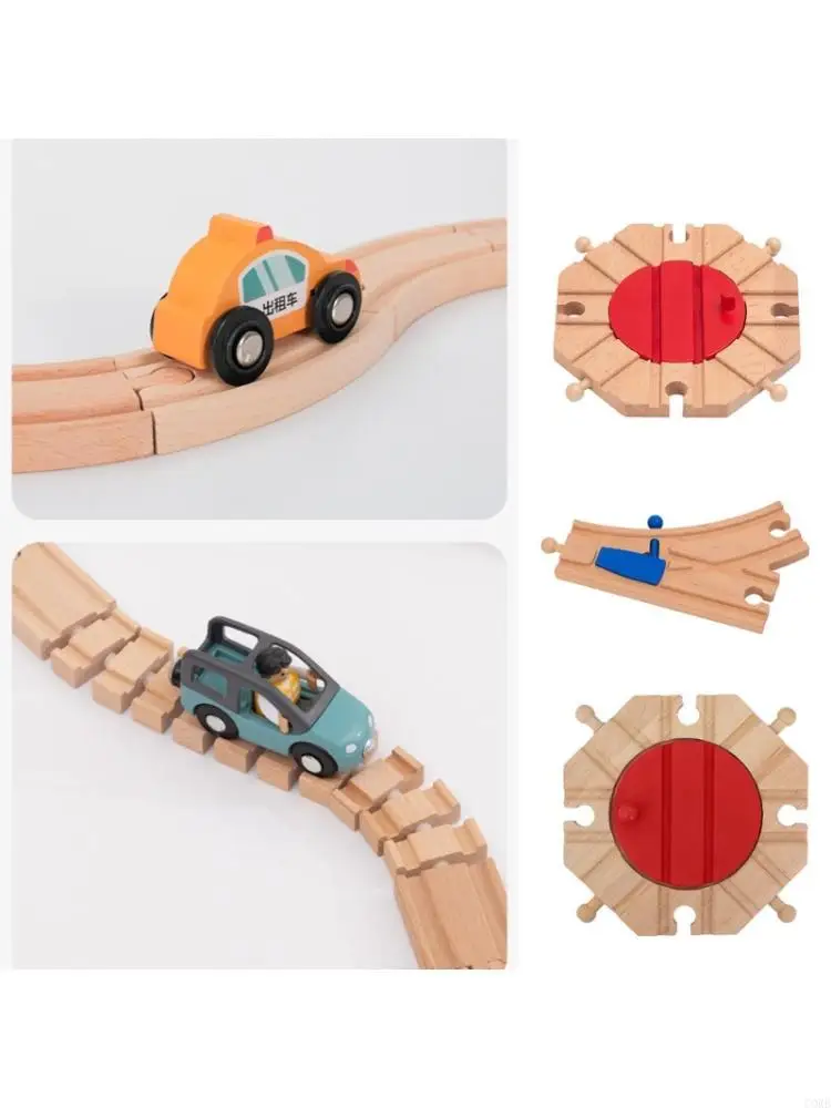 

CORB Natural Train Track Connector Train Railway Tracks Expandable Playset