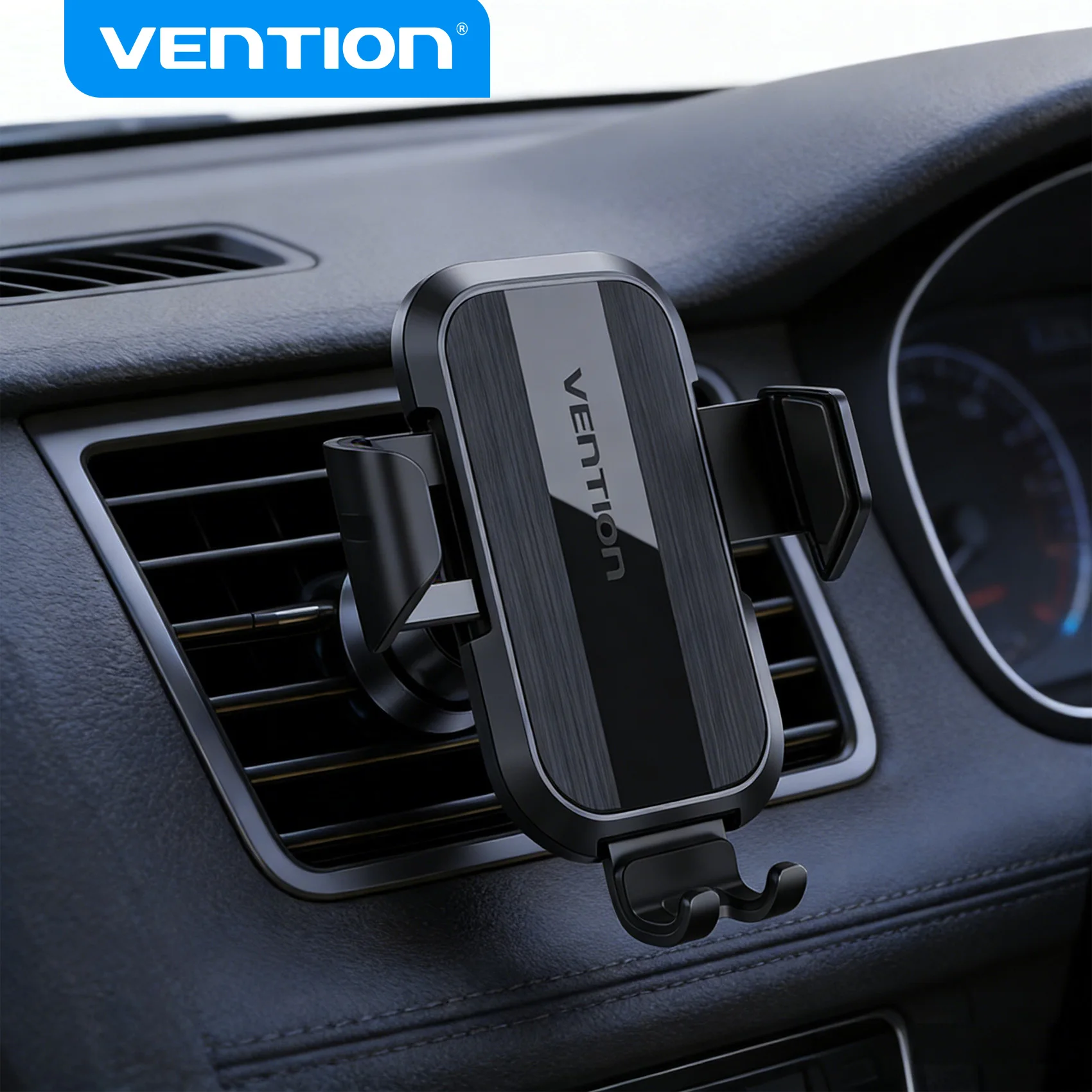 

Держатель для телефона в автомобиль Vention, универсальный держатель для телефона с автоматической блокировкой и крючком для крепления на воздуховод автомобиля для iPhone и Samsung