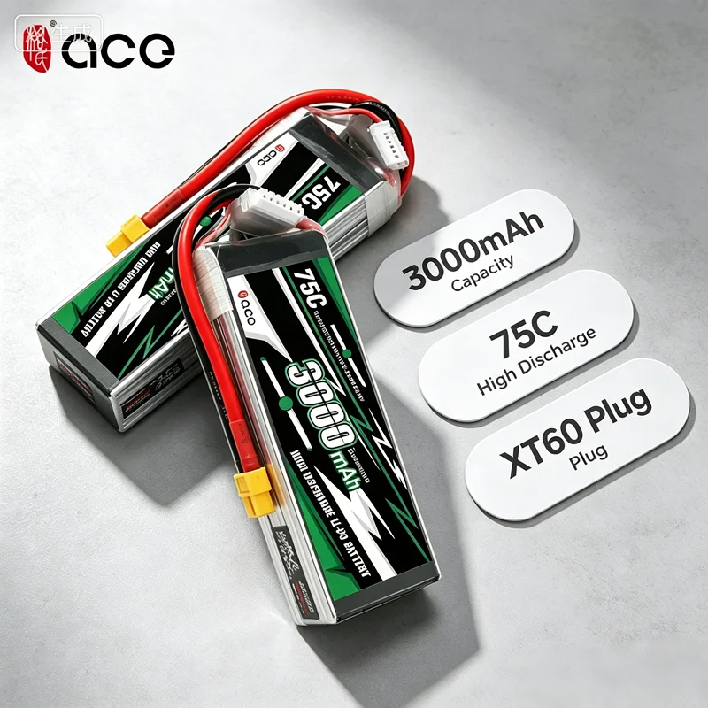 Gens ACE 75C 3000mah 6S 22.2V Lipo Battery With XT60 Plug For RC Helicopter Quadcopter FPV Racing Drone Parts