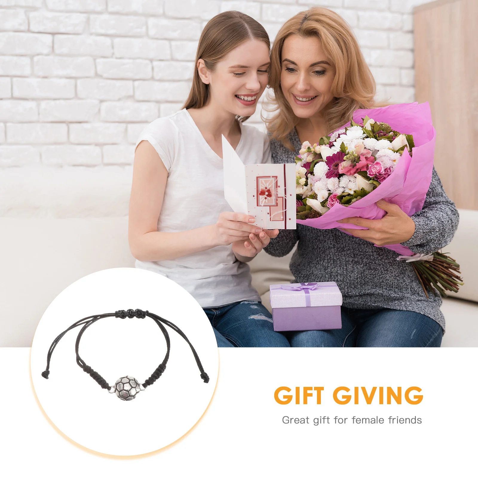 

3Pcs Soccer Bead Charm Adjustable Woven Rope Bracelets for Men Women Soccer Bracelet Gift Cool Minimalist Style Fashion Jewelry