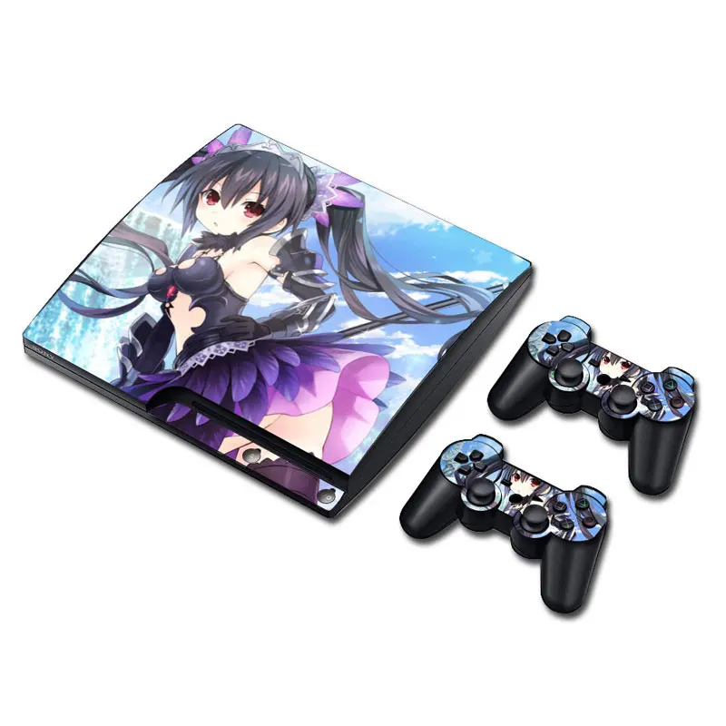 Cute Anime Girl Stylish Design Vinyl Decal Skin Sticker For PS3 SLIM customized accessory cover