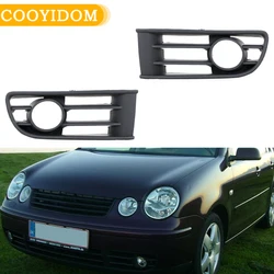 Car Front Fog Lamp Trim Fog Light Covers Case For VW Polo Typ 9N 2002-2005 Front Lower Bumper Fog Light Grilles 6Q0853666