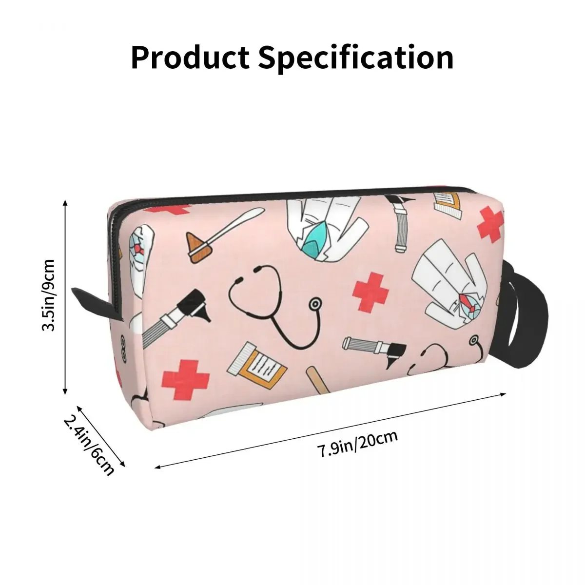 Medical Doctor - Pink Makeup Bag Cosmetic Organizer Storage Dopp Kit Toiletry Cosmetic Bag for Women Beauty Travel Pencil Case