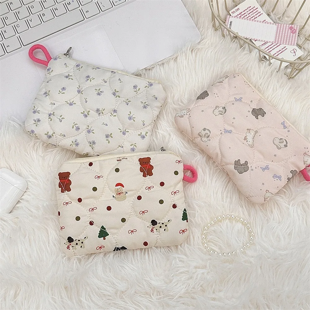 Nuevo Bolsa de cosméticos de dibujos animados, Mini bolsos de maquillaje ligeros multifuncionales, monedero para mujer