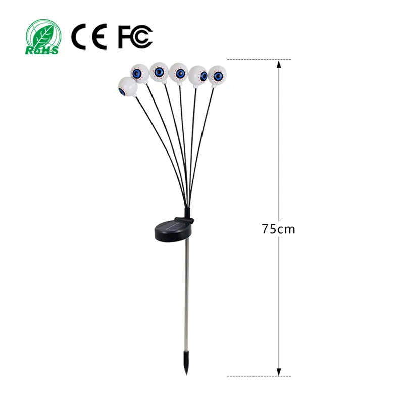 هالوين في الهواء الطلق الشمسية شبح مقلة العين LED أضواء اليقطين توهج يتأرجح اليراع تأثير ل ساحات زاحفة المروج يتوهم الديكور