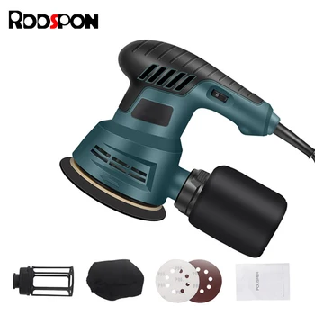 Electric Sander 300W Random Orbital Polisher 110V &amp; 220V Variable Speed ​​Sander with 125mm Sandpaper Car Polishing Machine