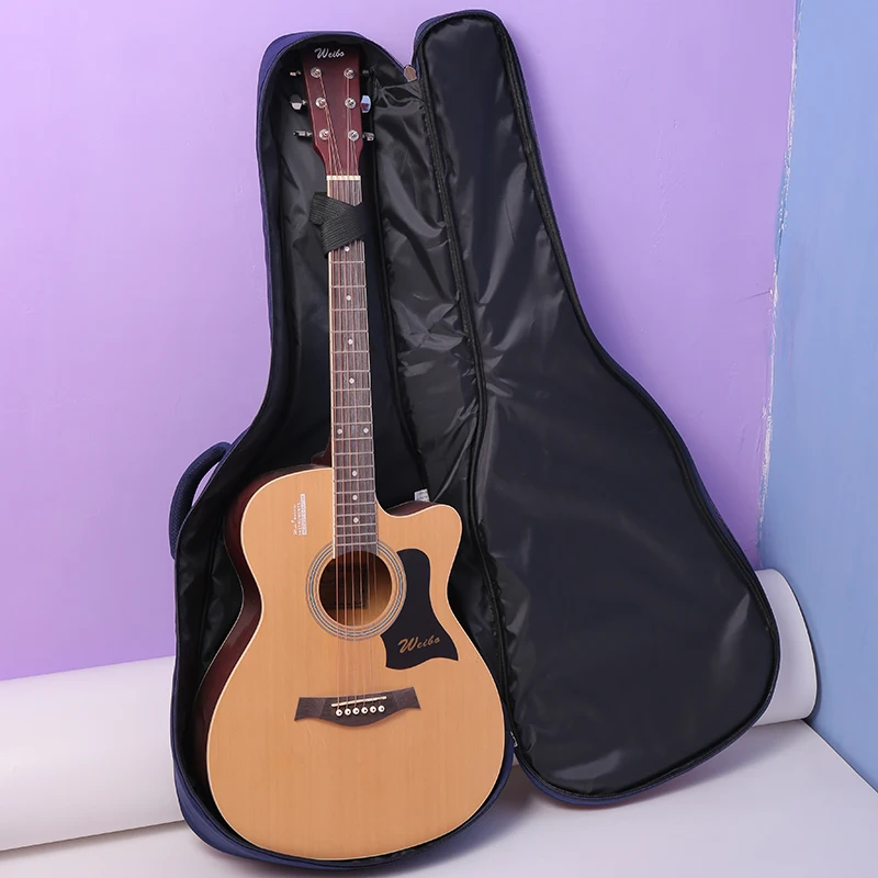 4/41 Inch Acoustic Folk Guitar Bass Bag Backpack Double Straps Oxford Waterproof Guitar Soft Carry Case Gig Bag Cover