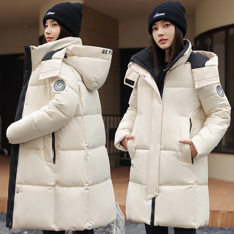 2026 New Winter Jacket Women Parka Fashion Hooded Thick Warm Long