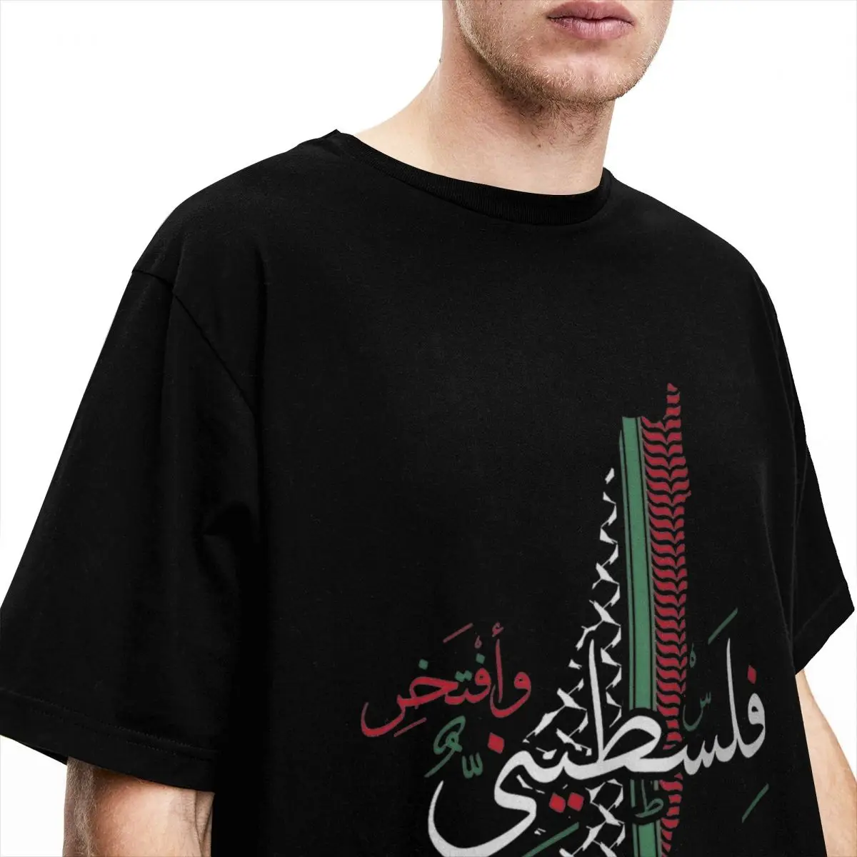 Palestine Map T Shirt Men Palestine Flag Street Style 100% Cotton T Shirts Summer O-Neck Harajuku Tees Loose Plus Size Tops