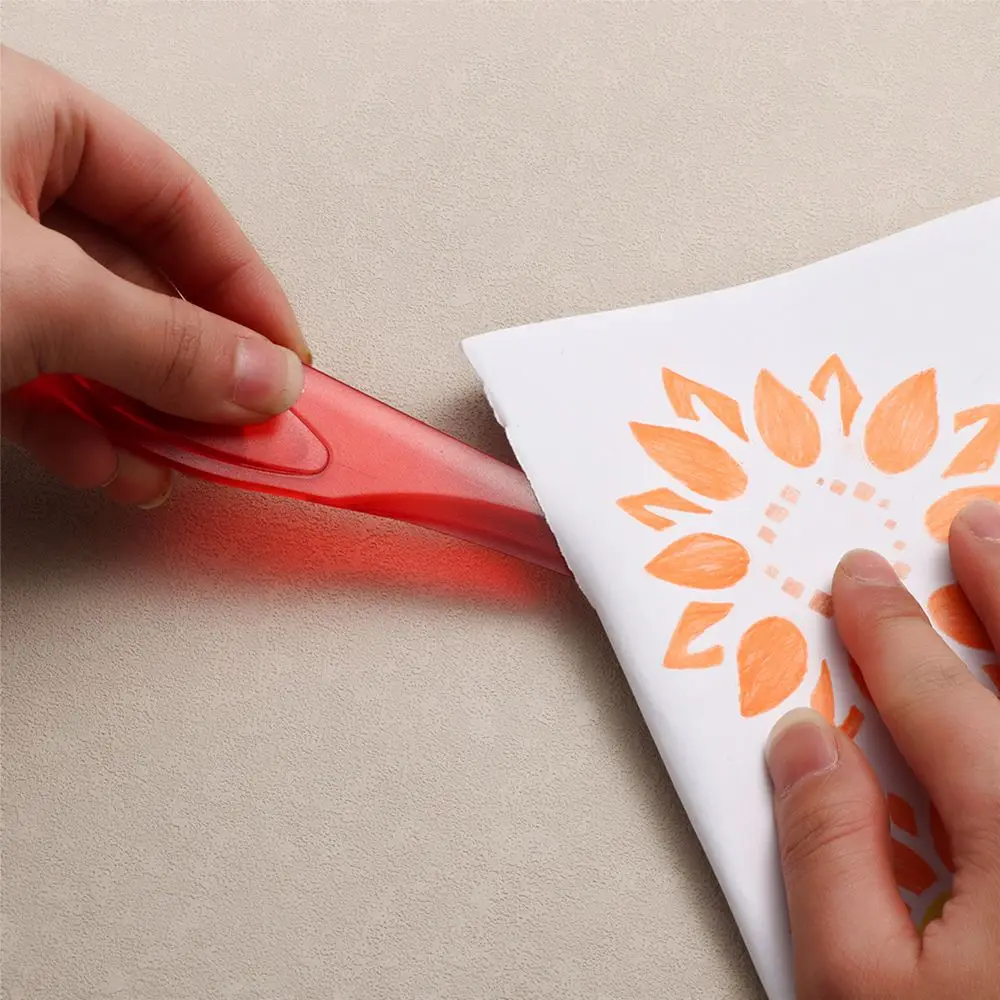 1Pc Colorful Quilting Plastic Sew Paper Cutter Point Tuner Mark Presser Tool Sewing Tools Seam Creaser