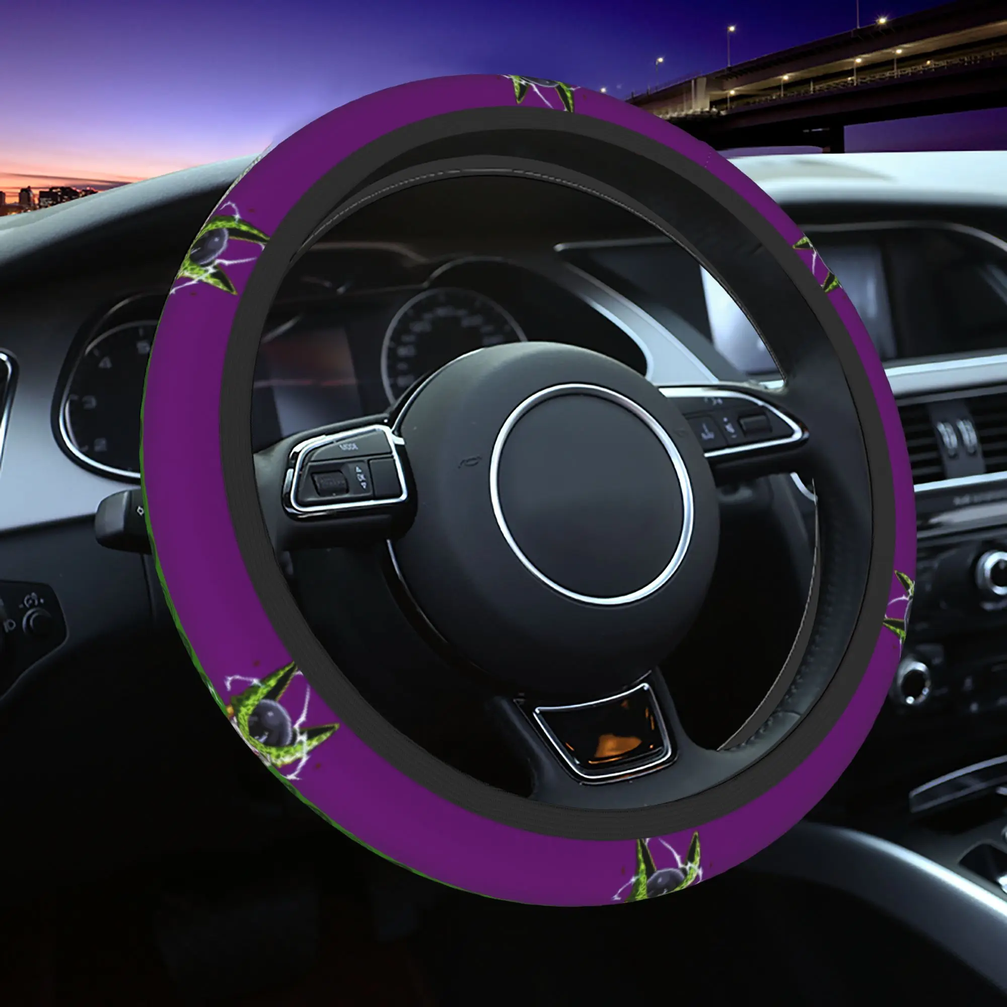 

Steering Wheel Covers Dragon Ball Z Cell Anti-slip Braid On The Steering Wheel Cover Car-styling Automobile Accessory