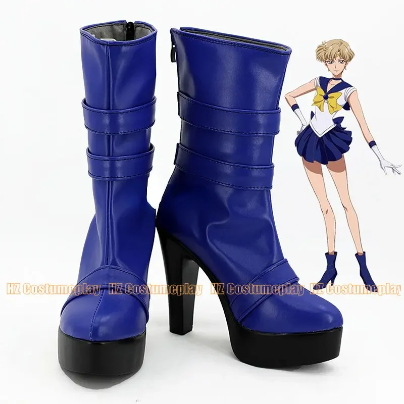 

Moon Tenoh Haruka Anime Customize Cosplay High Heels Shoes Boots