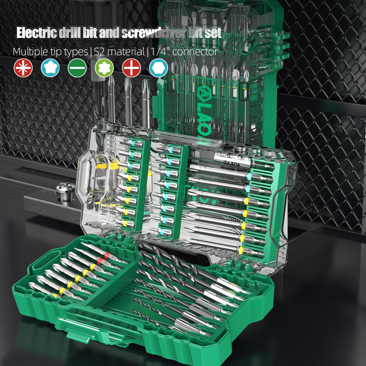 LAOA 40/45PCS Screwdriver Bit Set, Magnetic 1/4