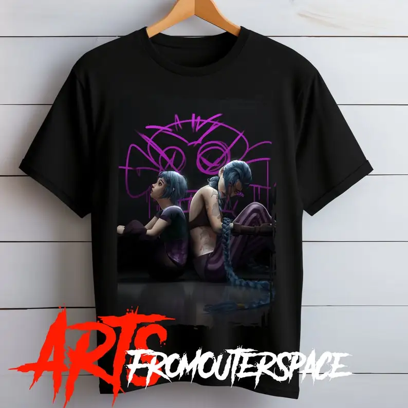 Unisex Gaming shirt Jinx and Powder / Softstyle Tshirt / Anime shirt / Arcane /