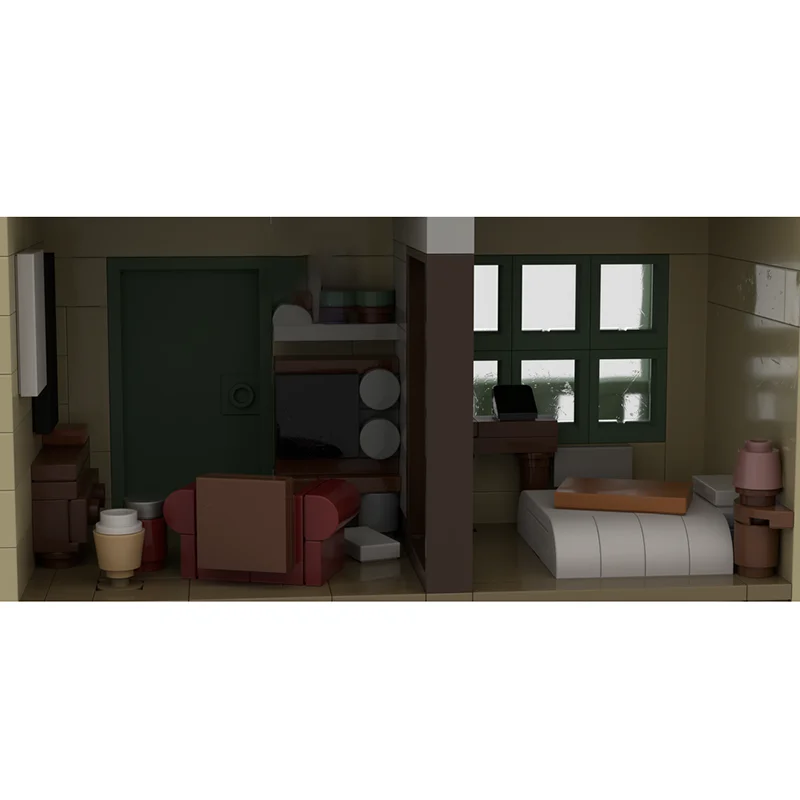 ตัวต่อโมดูลาร์ ชุดตัวต่อโมเดิร์น โมเดลโมเทล บล็อกเทคโนโลยี ชุดตัวต่อเบอร์เกอร์ ของเล่น DIY ของขวัญคริสต์มาส ชุดก่อสร้าง