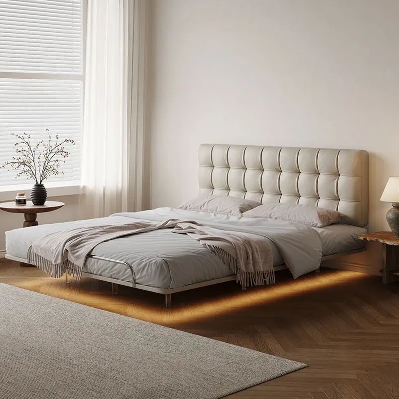 &Floating Metal Massage Bed European Double Human Dog Modern Massage Massage Sleeping Letto Matrimoniale Unique Furniture