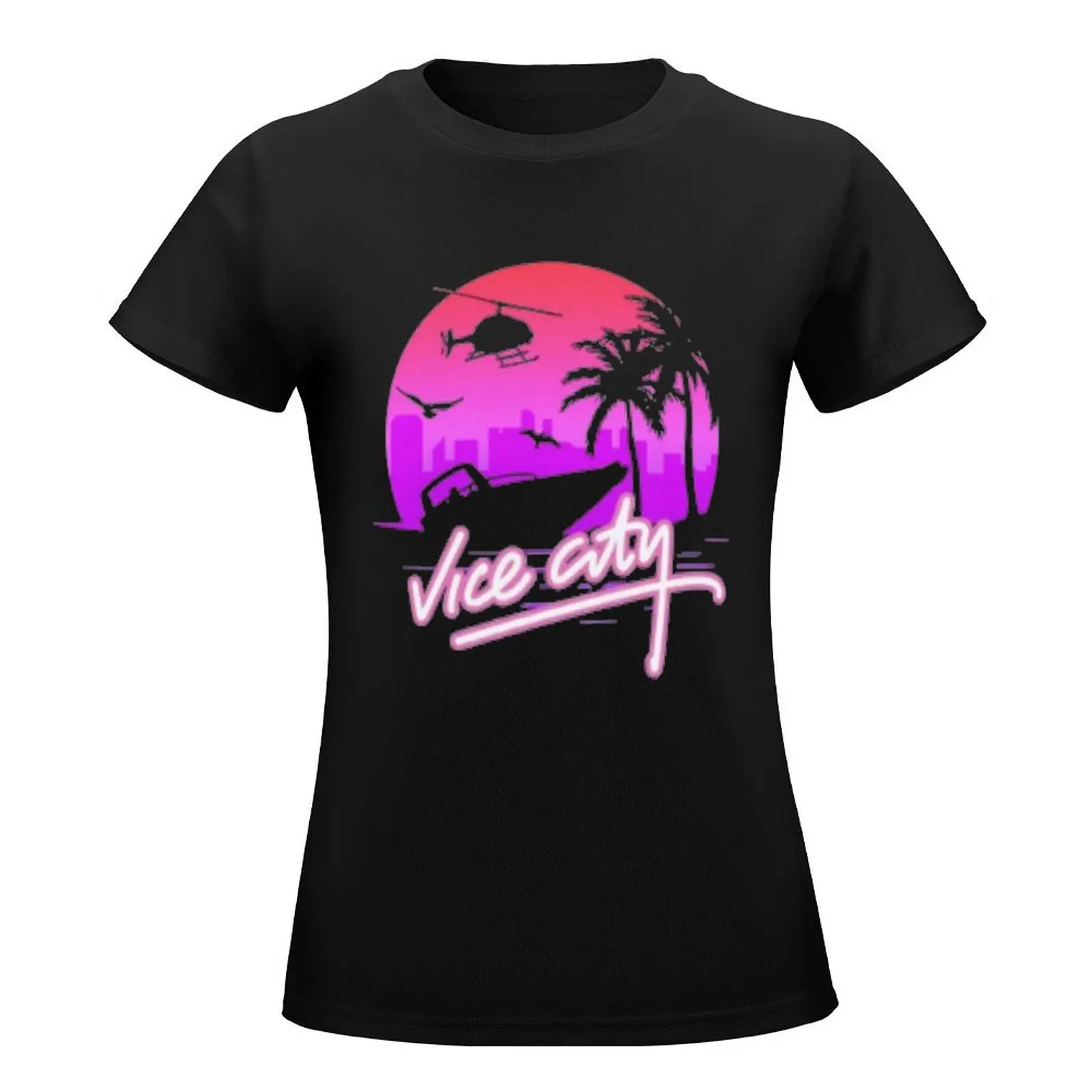 Vice City Retro Classic T-Shirt female plus size tops t-shirt dress for Women plus size