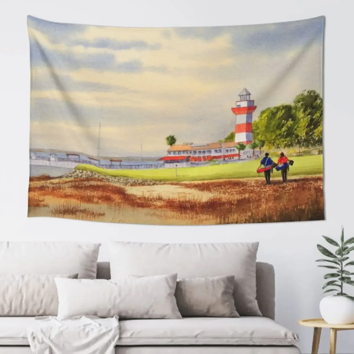 Harbor Town Golf Course SC Tapestry Room Aesthetic Room Decorator Tapestry