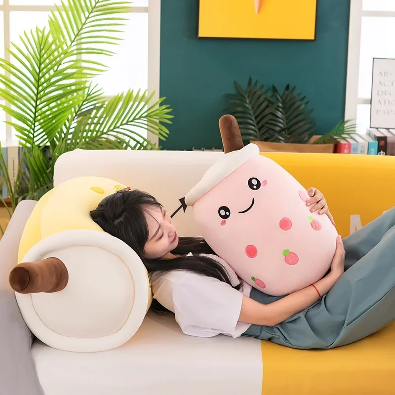 Bubble Milk Tea Toy Pillow Bubble Milk Tea Cup Plush Pearl Plush Toys Boba Tea Plush Pillow Children's Toys Patung Stuffed