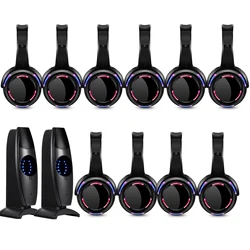 Silent Disco Led Wireless Headphones for Party Several Bundles for Choice