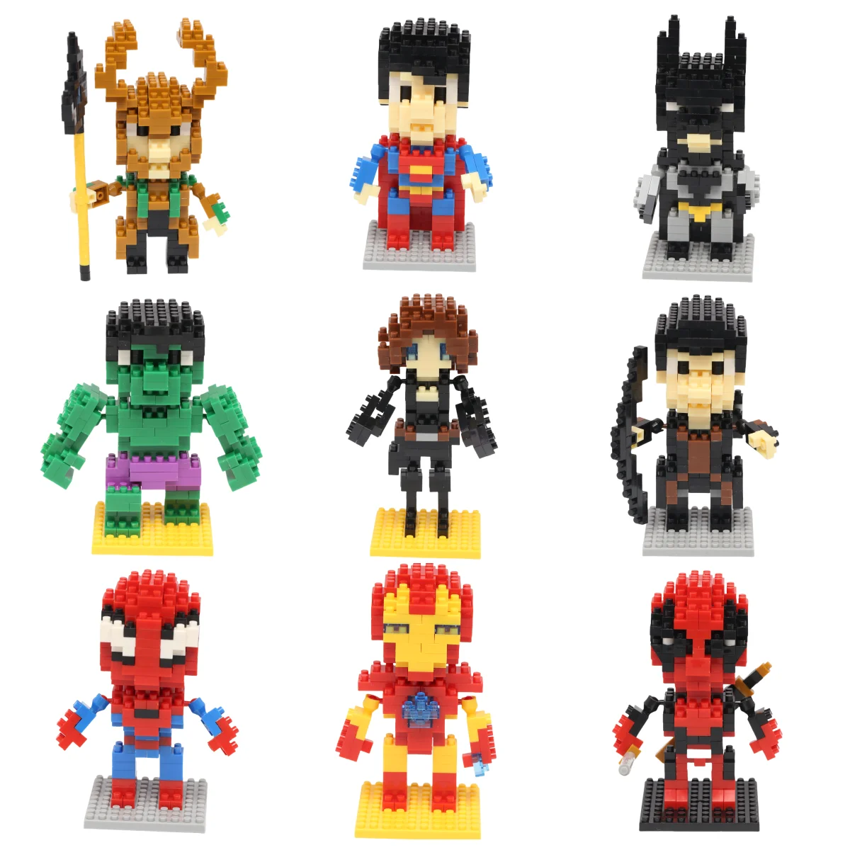 Marvel Building Blocks Avengers Micro Diamond Small Particles Assembled Building Blocks Iron Man Spider Toy DIY Building Block