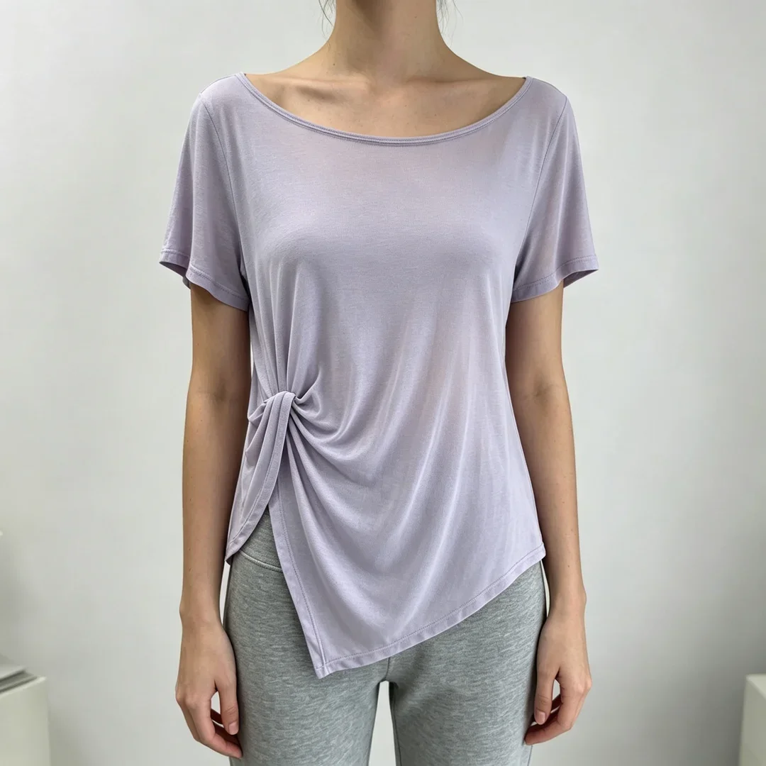 Beautiful Training Yoga Tops, Women's Short-Sleeved Loose-Fitting Quick-Drying Casual Summer Training Clothes