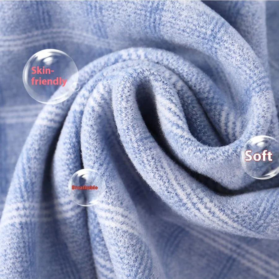 Детский пижамный комплект для мальчиков и девочек, осенне-зимняя домашняя одежда с термоворотным воротником, повседневная уютная клетчатая детская домашняя одежда для подростков, одежда для сна из 2 предметов