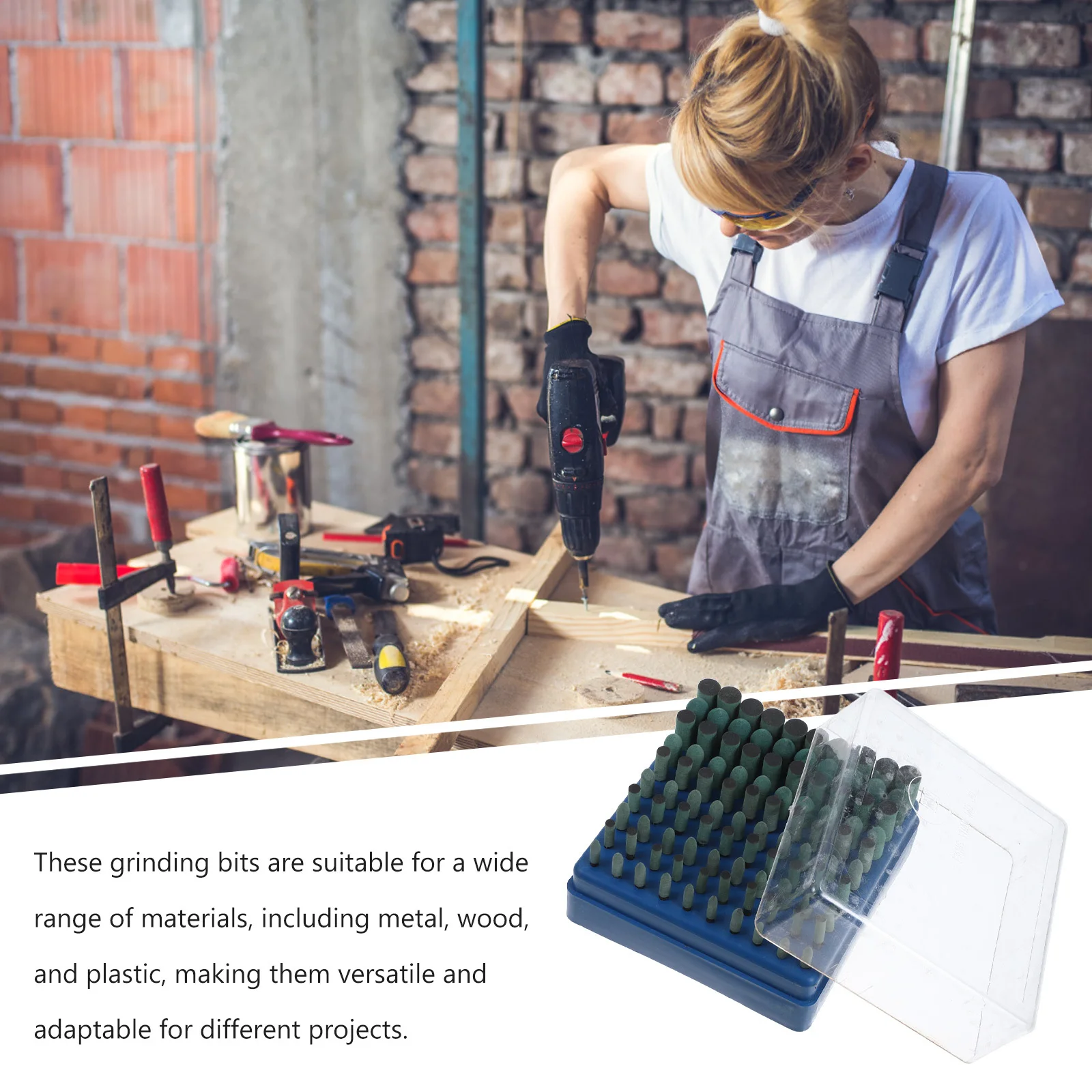 

1Set Abrasive Mounted Grinding Stone Set Durable Stainless Steel Rubber for Polishing Grinding Bits Wood Metal Plastic Rotary