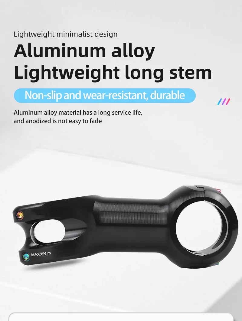 Wake Rennrad-Vorbau 10 Grad CNC Aluminiumlegierung 31,8mm für Rennrad-Zubehör Silberner Vorbau – Detail 1
