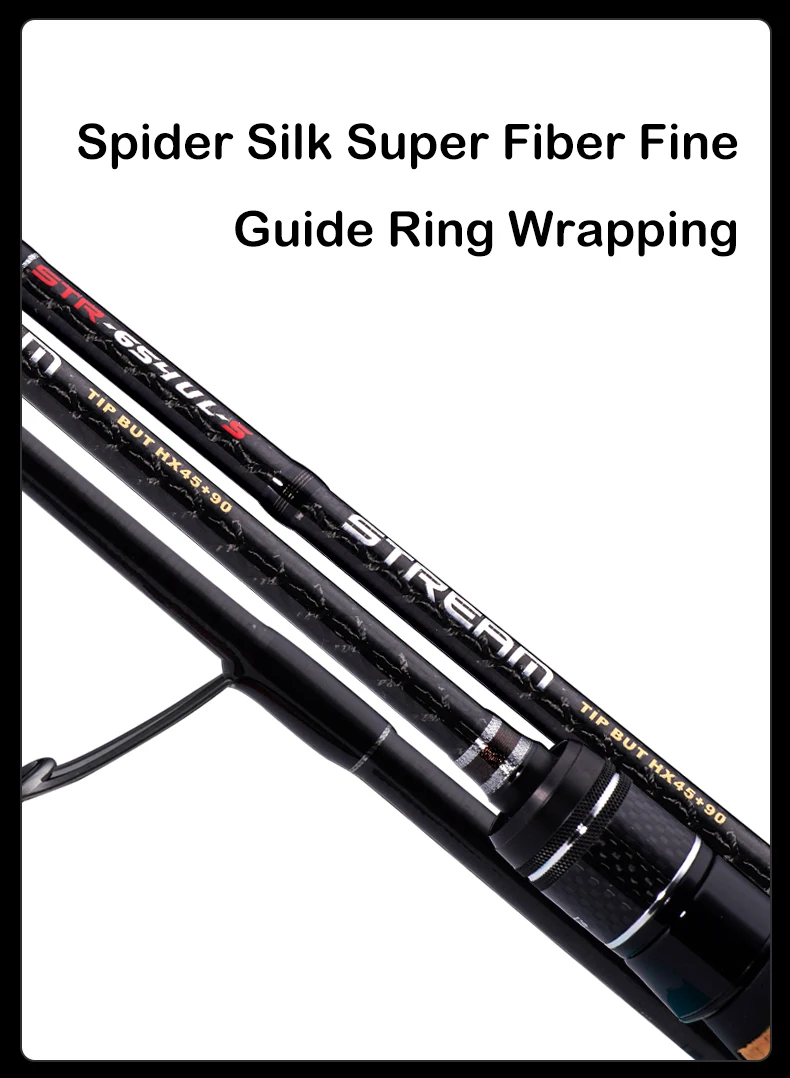 PURELURE STREAM Soft Bait Reiserute Ultraleicht 1,98m 2,01m Partner-Rute für Hecht, Barsch, Forelle, Spinn- und Wurfangeln, Schnelle Aktion – Detail 8