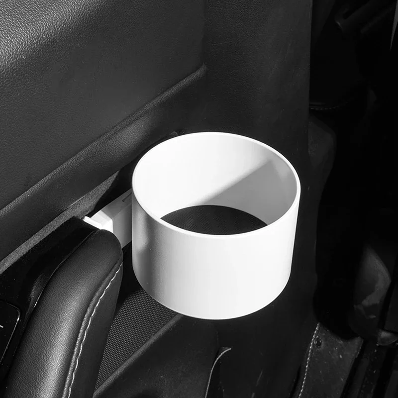 

For Tesla Model 3 Model Y 2019-2023 Car Cup Holder Door Styling Accessories Black White ABS Non-slip Waterproof