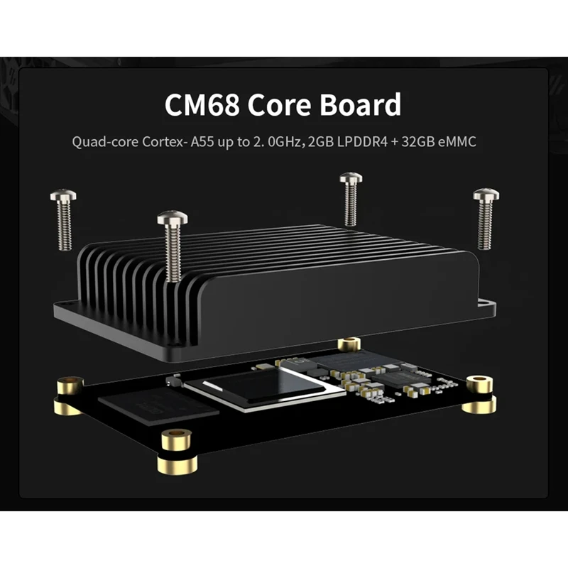 CM68 Host Box Based On CM68 Core CAN Bus -Compatible Output 2X1000m Ethernet 5Xusb Port For Klipper Voron VS RPI