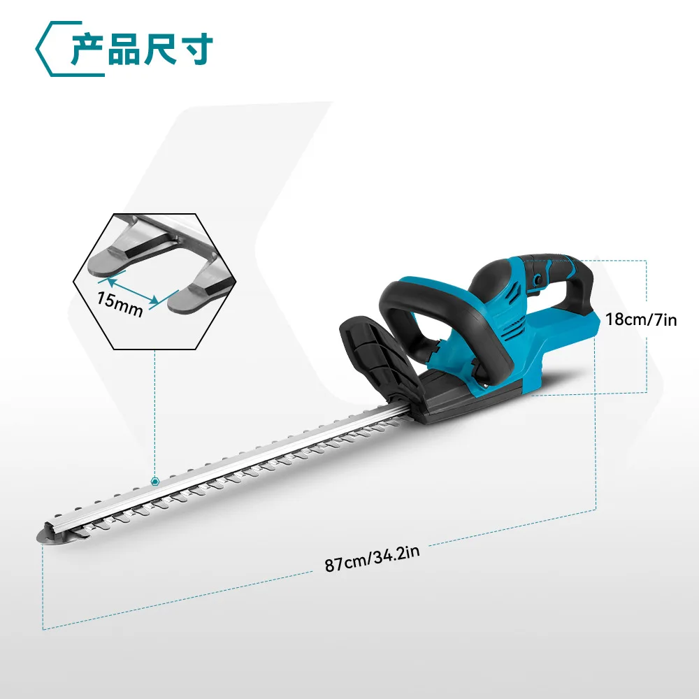 ไร้สายไฟฟ้า Hedge Trimmer มัลติฟังก์ชั่ใบมีดคู่สวนเครื่องตัดหญ้าเครื่องมือสําหรับ Makita 18V แบตเตอรี่ (ไม่มีแบตเตอรี่)