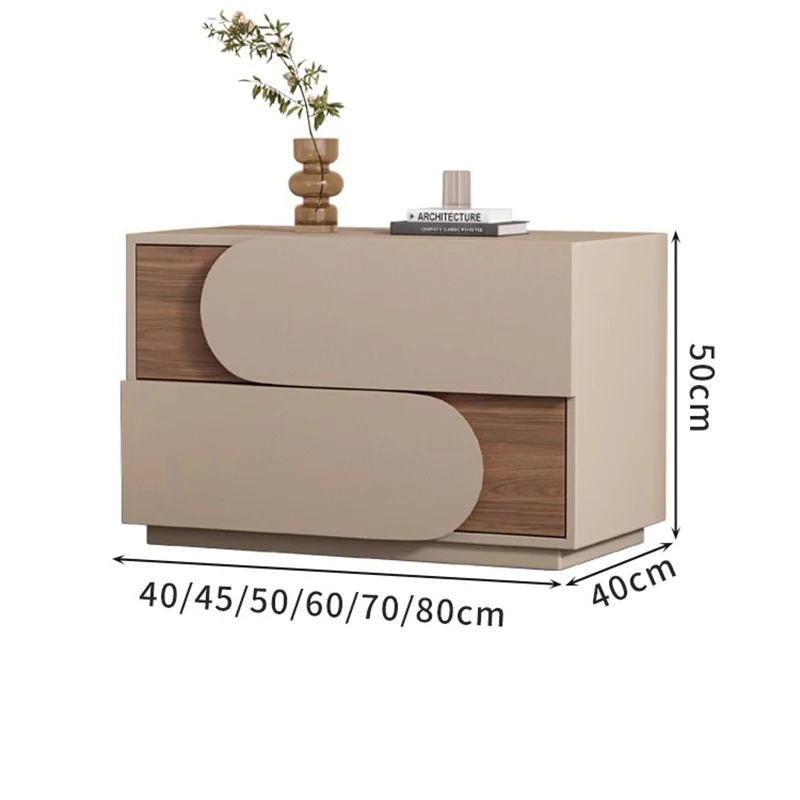 Vintage Nordic Nightstands With Drawers Luxury Italian Designer Nightstands Minimalist Classic Mesa