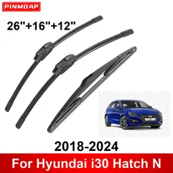 1/2/3/4/6PCS Car Wiper For Hyundai i30 Hatch N 2018-2024 Front Rear Wiper Blades Brushes Auto Accessories 2019 2020 2021 2022
