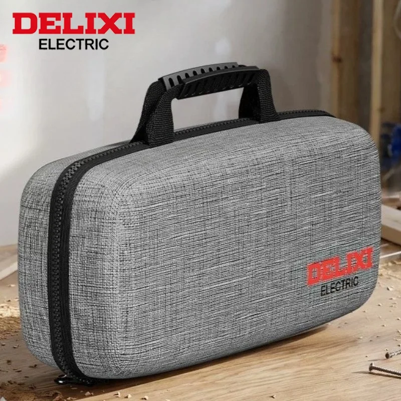 DELIXI ELECTRIC Multi-Size Tools Bag Hard Travel Zipper Storage Box Shockproof Tools Bag for Earphone Storage Case Accessories