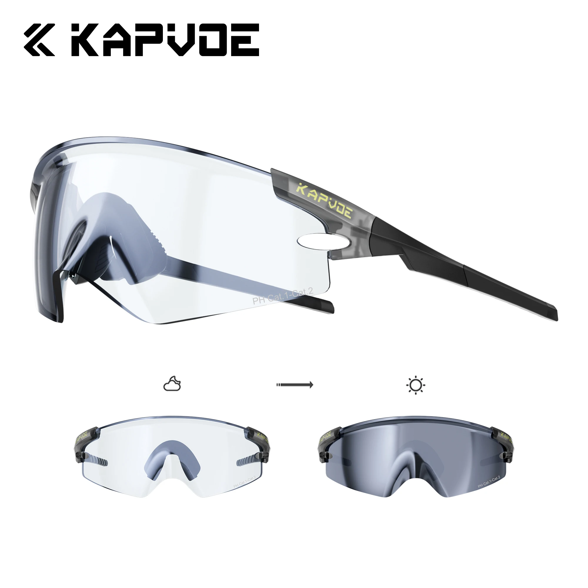 Kapvoe Hiking Eyewear Outdoor Sunglasses Road Bike Mountain 