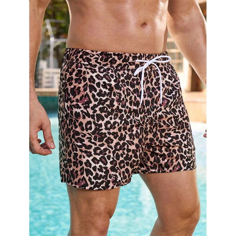 Retro Ethnic Polka Dot Design Beach Shorts Men's Clothes 3D Print Flowers Holiday Casual Loose Board Short Summer Swim Trunks