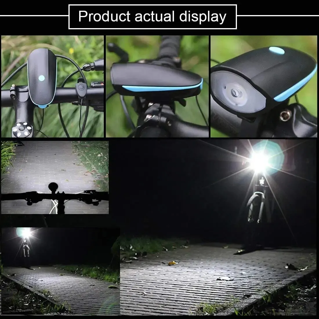 Waterproof 3 Modes Bicycle Headlight USB Rechargeable Mountain Bike LED Flashlight Safety Night Riding Bike Accessories