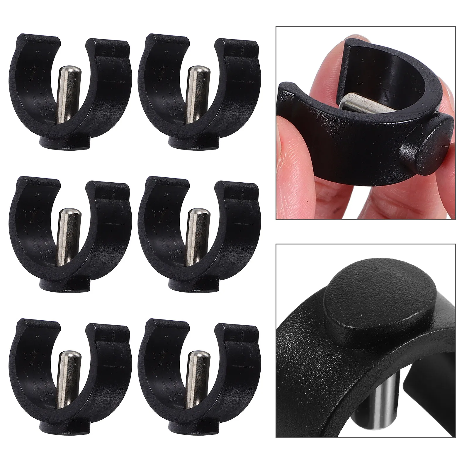 

10Pcs Walker Accessories Crutch Pin Locks Heavy Duty Plastic Steel C Shape Clamps Non Slip Tube Clips for Canes Seniors Disabled