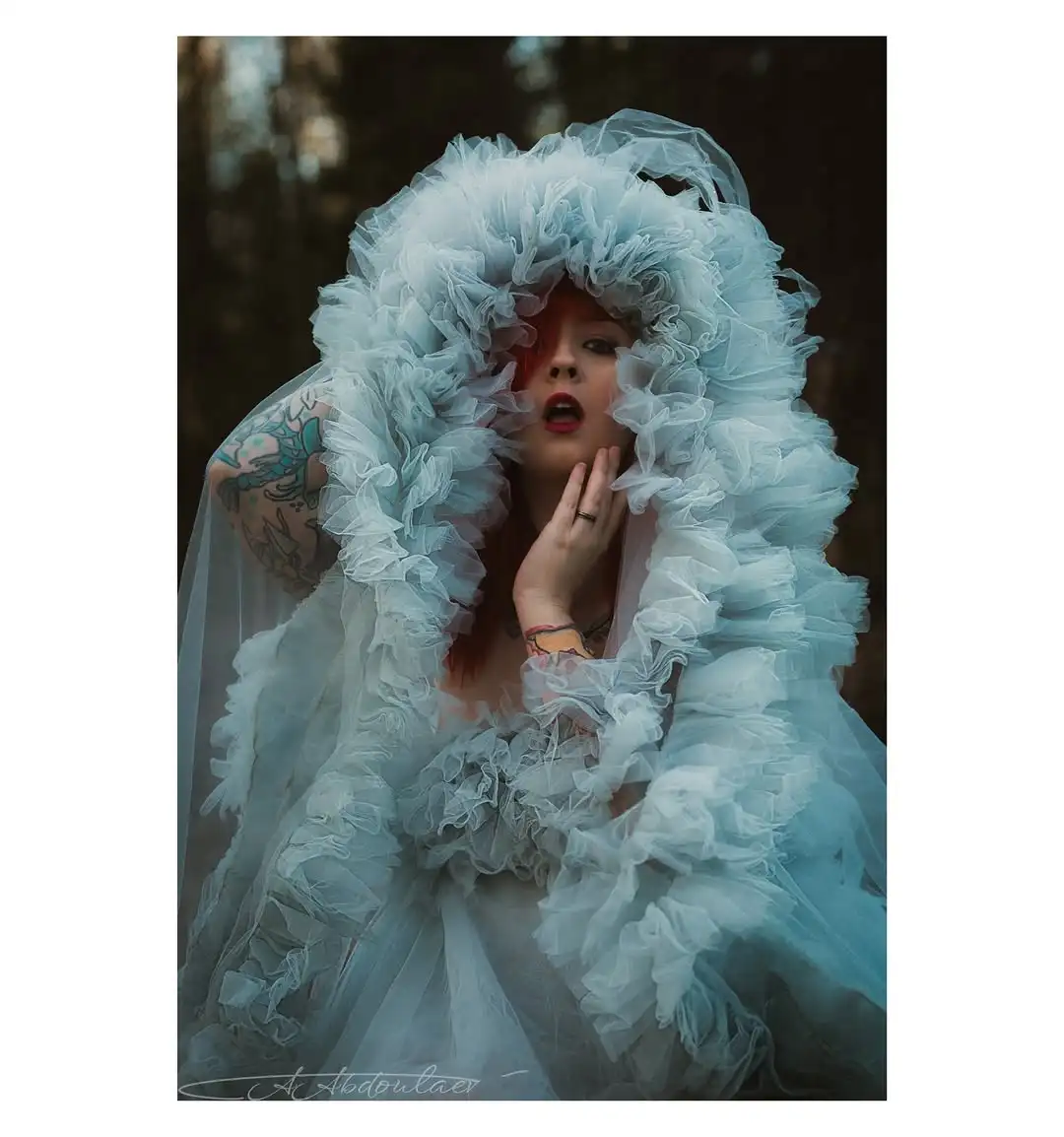 Bonito babados tule vestidos sem alças oi-baixo exuberante malha vestidos de baile de baile feminino fotografia inchado babados em camadas vestido de noite