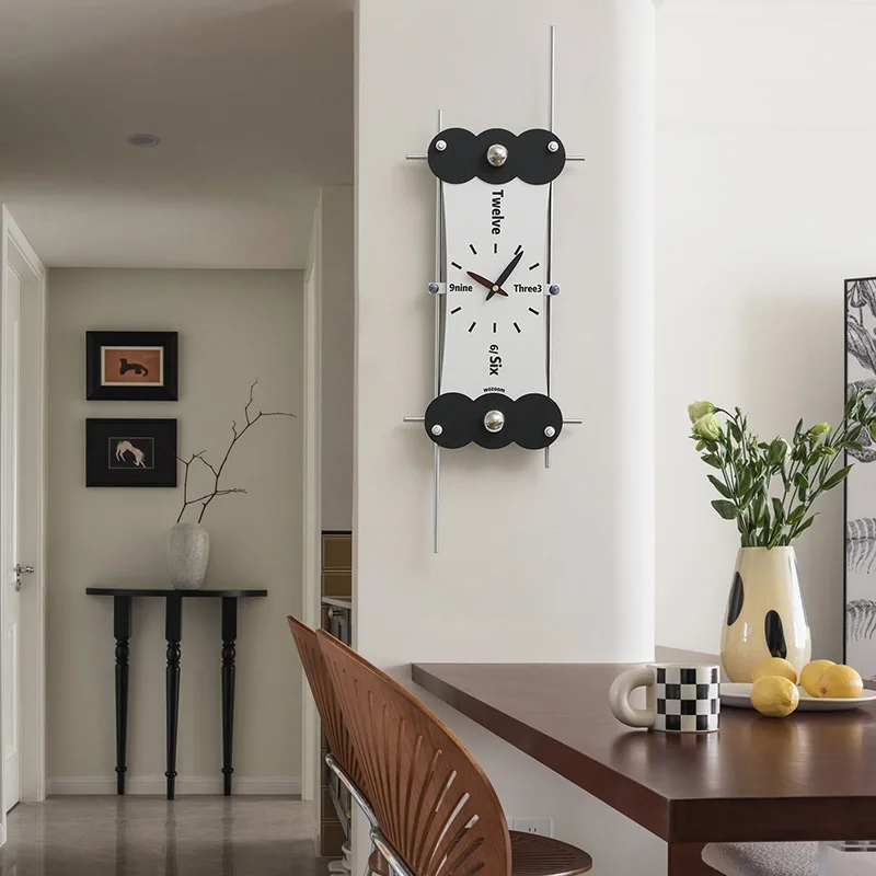 No punching creative wall clock living room clock new home light luxury art optical axis clock