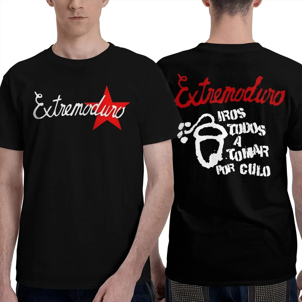 Banda de rock extremoduro retro camiseta impresa en 3D para hombres y mujeres cuello redondo manga corta calle Harajuku blusa
