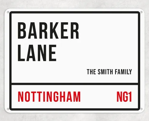 Personalised Family London Street City Metal Sign Printed Poster Wall Art Plaque --Tin Sign